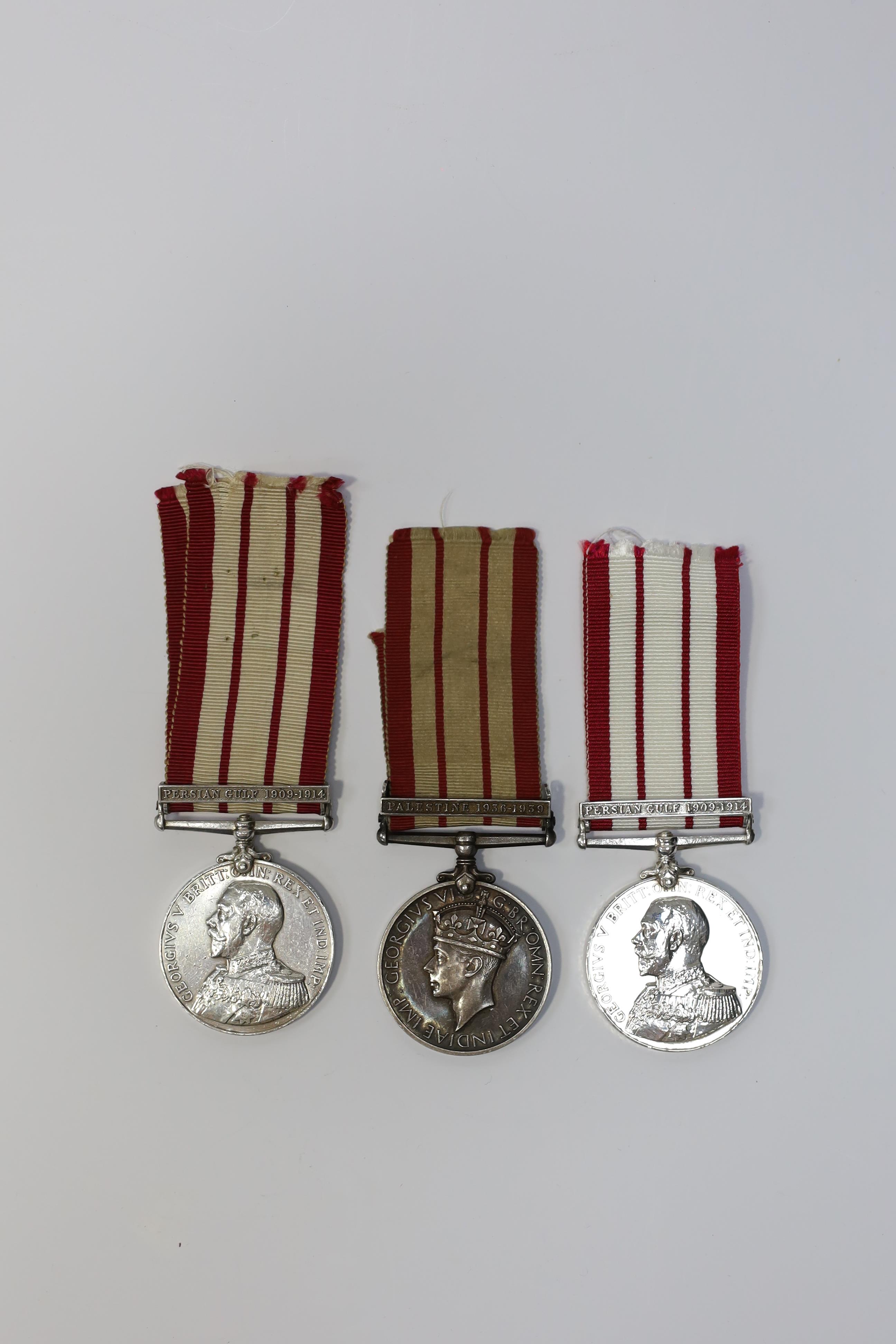 Three Royal Navy General service medals awarded to